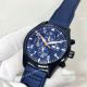 New Copy IWC Pilot's Automatic Watch Orange Hand Blue Leather Strap (2)_th.jpg